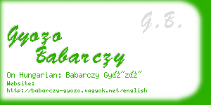 gyozo babarczy business card